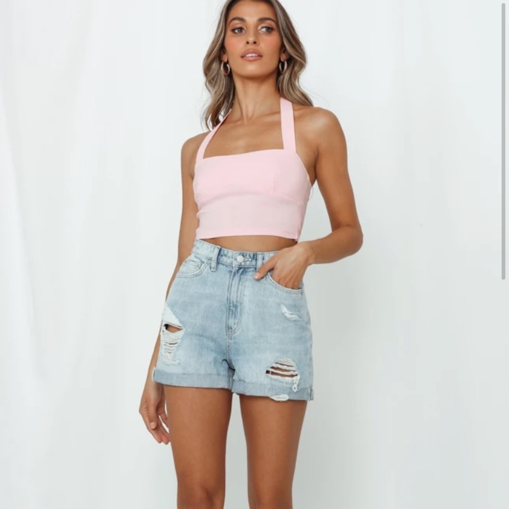 Live in Five Crop Top - Pink